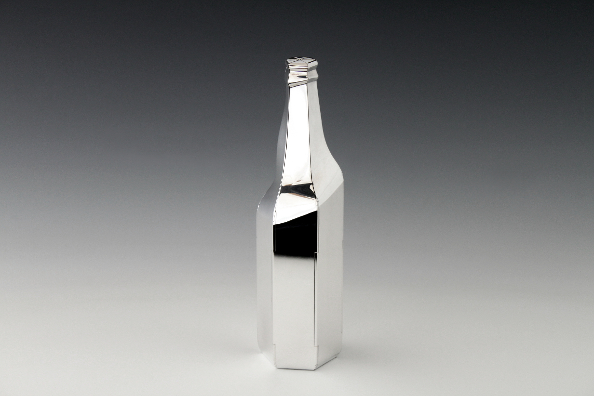 Gift by the Executive Board of Heineken N.V. to Mrs. de Carvalho - Heineken on the occasion of the 150 year jubilee of the Heineken Brewery,designed and executed by silversmith Wouter van Baalen. Amsterdam 2015