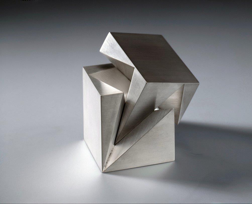 Sterling silver Puzzle Object, designed and executed by silversmith Wouter van Baalen, Schoonhoven 1999